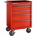 Champion Tool Storage FM Pro Series 20'' x 27'' Red 5-Drawer Mobile Storage Cabinet FMP2705RC-RD 5732705RCRD